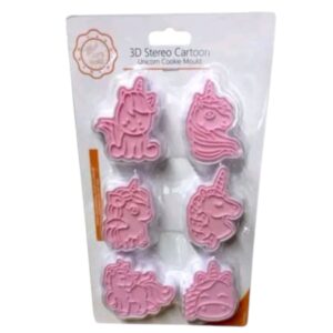 Unicornio,Cortadores con Repujador x 6