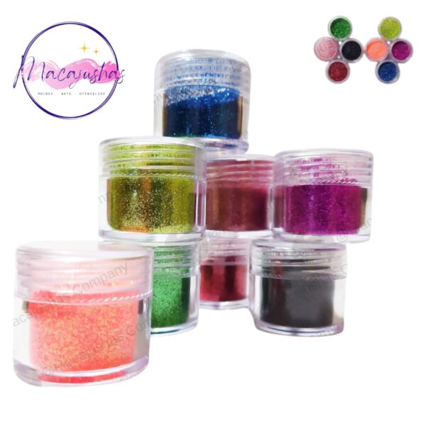 Pack Escarcha Comestible x 8 tonos
